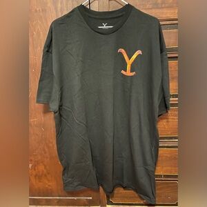 Yellowstone Branding logo Black Tee